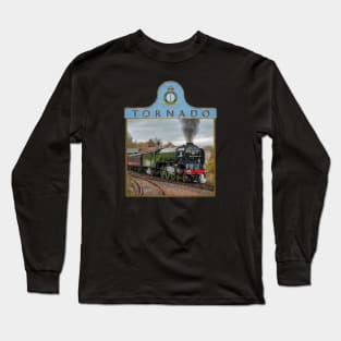 Steam Engine Tornado and Nameplate Long Sleeve T-Shirt